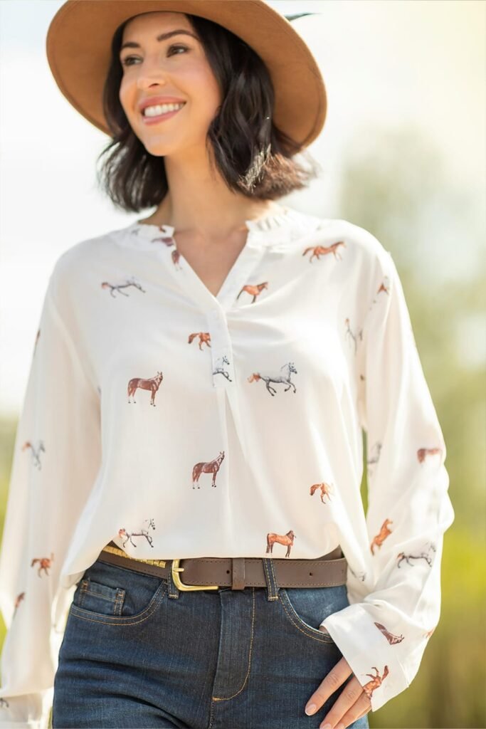 Blouse horses (1) - White Diamond